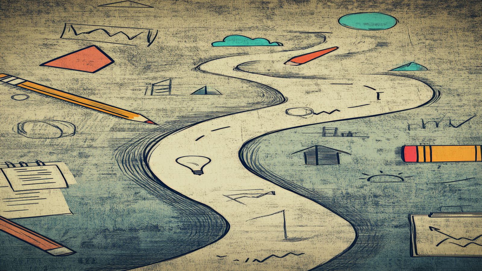 Stepped progression diagram with numbered engineering milestones